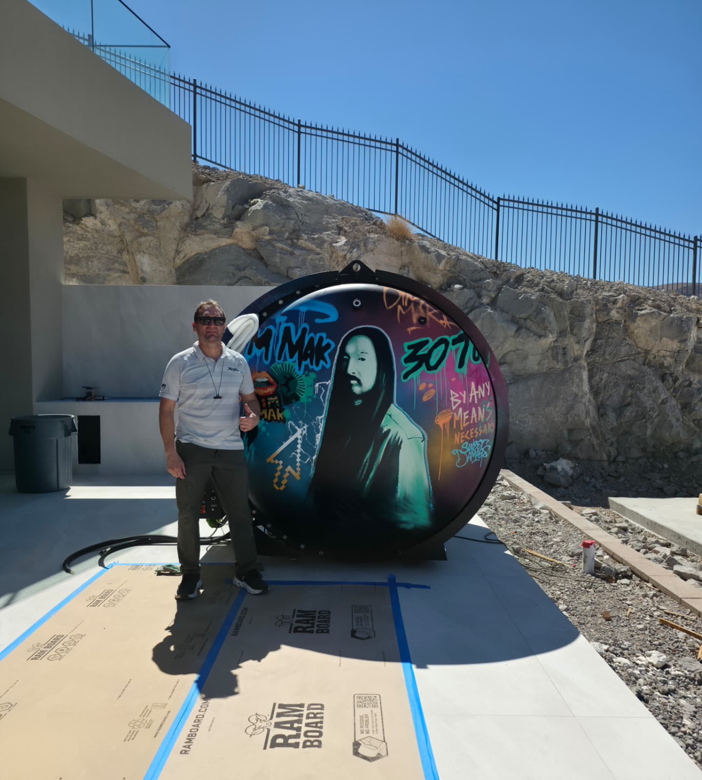 Bespoke hyperbaric chamber delivered on site at the residence